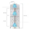 Estante de Esquina para Baño Transfronterizo, Estante de Almacenamiento de Múltiples Niveles con Rejilla para Baño, Estante de Almacenamiento para Esquina de Inodoro de Aromaterapia y Productos para el Cuidado de la Piel