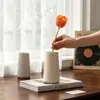 Molde pequeno de silicone para vaso listrado liso de resina, porta-canetas, caixa de armazenamento e copo para vela de gesso para aromaterapia