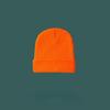 Gorro de punto con placa ligera de color sólido transfronterizo para mujer, gorro tipo jersey de moda combinable para otoño e invierno, gorro de lana cálido, gorro frío para hombre