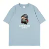 Comercio Exterior Transfronterizo Marca de Moda Estampado Manga Corta Holgado Casual Cuello Redondo Tops para Pareja Verano Nuevas Camisetas Casuales de Manga Corta