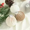 Decoração de Natal Bolas de Veludo de Natal 6/8cm Conjunto de Bolas de Natal Aveludadas Enfeites para Pendurar na Árvore de Natal