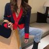Internet Celebridade Tricotado Exterior Cardigan Mulheres Início da Primavera e Outono Fino Chanel Estilo Slim-fit Short Sweater Jaqueta Pequena