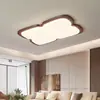 Luz Principal de Sala de Estar, Lámpara de Techo Estilo Antiguo con Veta de Nogal Estilo Crema, Lámpara Creativa para Dormitorio con Protección Ocular, Lámpara de Escritorio Retro