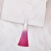 Acessório de borla degradê bicolor de 10CM para joias artesanais DIY, borla pequena para pendurar, decoração de marcador de página criativo