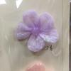 DIY Flor de Tela Hecha a Mano Malla con Lentejuelas Gasa Flor Accesorios para Ropa Infantil Accesorios para el Cabello Cristal Cinco Pétalos