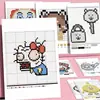 Dibujos grandes de arte con cuentas de alta definición con patrones amigables, ricos diseños de arte con cuentas de dibujos animados, lindos y adorables pegatinas de material hechas a mano