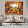 Tela de Fondo Nuevo Paisaje de Halloween Transfronterizo Tela de Fondo Decoración Popular de Terror Temu Esqueleto Halloween