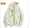 Chaqueta Impermeable Softshell de Bloques de Color, Abrigo Funcional Cortavientos Deportivo para Exteriores, Forro de Plumas, Chaqueta Tres en Uno Hecha a Medida