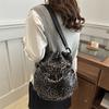 Bolso Cruzado de Cubo para Hombro de Mujer, Moda Coreana, Estampado de Leopardo, Gran Capacidad, Casual, Simple, Distintivo