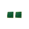 Pendientes Transfronterizos Franceses Retro de Esmalte Colorido Geométricos de Acero Inoxidable Chapados en Oro Impermeables Accesorios de Moda de Nicho para Mujeres