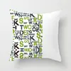 Almohada de Dibujos Animados Creativos Letras Inglesas Piel de Durazno Cojín para Sofá Funda de Almohada de Cabecera Personalizable