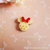 Simulación Mickey Donut Resina Comida Juego Minnie Galleta DIY Tarjeta para Cabello Crema Gel Accesorios para Funda de Teléfono