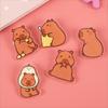 Estilo original de网红 (influencer) capibara lindo broche acrílico insignia de mochila de dibujos animados estuche para lápices colgante pin decorativo accesorios