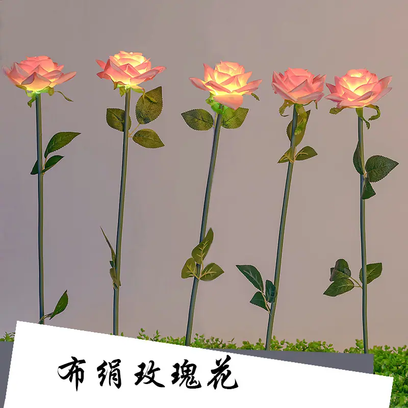 2布绢玫瑰花