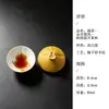 Taza de té de cerámica pintada a mano Mojing para la fortuna y la prosperidad, taza maestra con forma de calabaza, taza de té especial de cerámica con forma de calabaza para beber té, colección de tazas para degustación de té