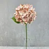 Flor de hortênsia artificial única com 90 peças, toque realista, adequada para decoração de casamento, arranjo floral, decoração de casa, flor de seda artificial, disponível em várias cores