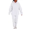 Traje Sudadera con Capucha de Color Puro para Hombre Primavera y Otoño 2023 Traje de Dos Piezas Deportivo Casual de Moda