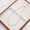 Collar Nuevo de Perlas y Piedras Naturales con Cuentas, Temperamento Sencillo, Versátil, Diseño de Nicho, Cadena para Clavícula con Cuentas