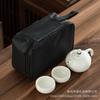 Conjunto de Chá Kung Fu de Viagem Forno Ding Cerâmica Conjunto Completo Conjunto de Chá Portátil para Exterior Atacado Presente Um Bule Duas Xícaras Quatro Xícaras
