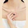 Collar de Trébol de la Suerte de Plata S925 para Niñas Lujo Ligero Exquisito Colgante de Flor de Ágata Malaquita Regalo de San Valentín
