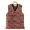 Chaleco de outerwear de primavera y otoño para mujeres mayores, chaleco para mujeres de mediana edad y mayores, chaqueta chaleco de otoño para abuela, chaleco con cuello en V para madre