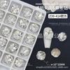 Decoraciones Transparentes para Uñas con Pedrería Puntiaguda, Pedrería con Forma de Corazón Torcido y Hacha, Pedrería Cuadrada Gruesa con Forma de Mariposa, Accesorios de Lujo Ligero de Cristal al por Mayor