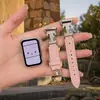 Correa de RelojAdecuada para el reloj Huawei 11pro con diamantes brillantes y patrón de lichi H, pulsera de muñeca para mujer de lujo ligero 8/9/10nfc
