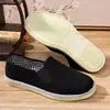 Zapatos de Tela de Pekín Antiguo para Primavera y Verano Zapatos Individuales para Hombre Transpirables Resistentes al Desgaste Zapatos para Papá de Mediana Edad y Mayores Suela Suave Antideslizante Zapatos de Trabajo Zapatos Negros Hombre