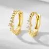 Brincos de Prata Esterlina S925 de Luxo Leve Cravejados com Diamantes para Mulheres, Moda Transfronteiriça Europeia e Americana, Brincos Exquisitos Versáteis Modernos de Alta Qualidade