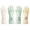 Guantes para lavar platos cocina limpio duradero forrado de vellón cálido doméstico lavar ropa guantes de goma impermeables tareas domésticas alargado