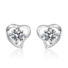 Temblores de mano rápidos aretes de moissanita en vivo aretes de diamante de color aretes de cabeza de vaca aretes simples de diamante Mosan una generación de cabello