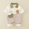 Outono 2026 Novo Macacão de Algodão para Bebês Classe a Roupas Infantis Roupa para Uso Externo Macacão de Engatinhar para Meninos Roupa de Primavera