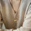 Plata Pura S925 Nuevo Estilo Chino Artesanía CNC Panal Calabaza Cuerda Marrón Cadena para Suéter Lujo Ligero Elegante Calabaza de Plata