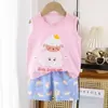 Traje de chaleco para niños verano algodón niños nuevo niñas shorts ropa traje de bebé coreano ropa para niños al por mayor