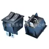 Interruptor Basculante Preto de Botão Duplo Kcd6 4 Pinos Interruptor Tipo Navio Duplo Kcd3 Interruptor Basculante Duplo