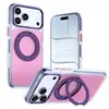 Adequado para Capa de Celular Magnética Colorida de Duas Cores para Iphone18Promax Capa Protetora Anti-Queda Apple 17Pro