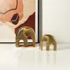 Ornamento Cerâmico Pequeno de Elefante Abstrato Dourado Moderno Acessível de Luxo Decorações Suaves para Sala de Estar, Armário de Vinho, Quarto de Crianças