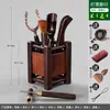 &Frete Grátis Cerimônia do Chá Seis Cavalheiros Combinação Conjunto Completo Acessórios para Conjunto de Chá Kung Fu Colher de Chá de Bambu Pinças Pinças Madeira Maciça