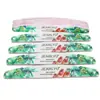 Lixa de Unha em Formato de Meia-Lua com Estampa Floral, Lixa de Unha com Lixa Dupla Face, Tira Moldadora e Polidora Durável e que Não Solta Partículas para Nail Art