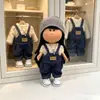 Apenas Roupas de Boneca Roupas de Boneca Batata Espanhola Chapéu de Boneca 24cm Macacão Jeans Conjunto de Colar e Sapatos