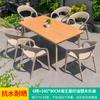 Mesa y silla de exterior para ocio, mesa y silla de terraza, mesa y silla de exterior para patio, jardín, mesa y silla de exterior, mesa de té y cafetería, conjunto de tres piezas