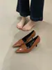 Zapatos de Tacón Estilo Británico para Mujer 2025 Nuevo Modelo, Zapatos Cómodos para el Trabajo, Zapatos Individuales Negros de Boca Baja, Zapatos de Cuero con Punta