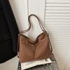 Bolso Tote Retro de Alta Gama de Gran Capacidad para Mujer 2025 Otoño Nuevo Nicho Textura Esmerilada Un Hombro Axila