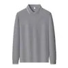 Camisa Polo Jin An de Manga Larga con Cuello de Solapa Unisex Corporativa Ligera para Negocios y Viajes Diarios Versátil Cultural