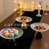 Prato de Frutas de Vidro Estilo Luxo Leve para Sala de Estar, Bandeja para Mesa de Centro de Casa, Bandeja Elegante e de Alto Padrão para Doces e Petiscos, Prato para Frutas Secas