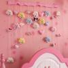 Cortina suspensa em nuvem, cortina de porta em forma de coração para meninas, estilo Ins, decoração de quarto infantil, divisória, cortina suspensa, ornamentos para pendurar na porta sem perfuração