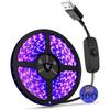 Lâmpada UV roxa de baixa voltagem 5v USB direta da fábrica com caixa de bateria 2,5M/rolo Tira de LED autoadesiva exclusiva para exportação