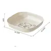 Plato para escupir huesos de casa plato estilo crema mesa de comedor plato de residuos de basura plato para escupir huesos plato pequeño plato para bocadillos frutas plato de almacenamiento