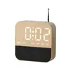 Novo rádio relógio despertador relógio eletrônico multifuncional tela grande LED relógio de mesa relógio de cabeceira simples GH9022-8067