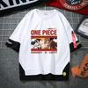 Camiseta de One Piece de manga corta con dibujos animados para hombre y mujer, con el logotipo de Esjobaro, Luffy y Solon de Barba Blanca.